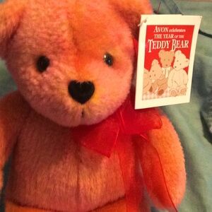 Vtg Avon 100 Anniversary stuff talking teddy bear.